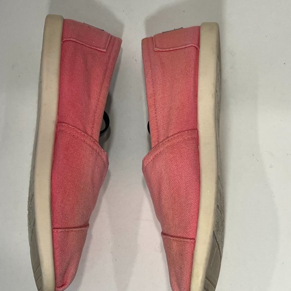 TOMS Bubblegum Pink Kids 5Y Slip On Espadrilles Good Condition - Picture 12 of 15